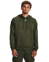 Under Armour Mens Rival Fleece Hoodie In Green