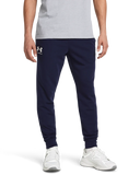 Under Armour Mens Rival Terry Joggers In Navy Blue