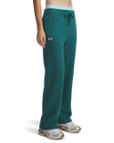 Under Armour Womens Rival Flc Straight Pants In Teal