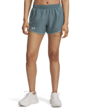 Under Armour Womens Fly By 3" Shorts In Green