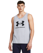 Under Armour Mens Sportstyle Tank Tops In Light Grey