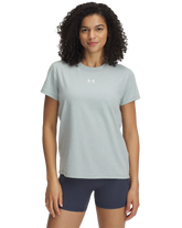 Under Armour Womens Rival Core Short Sleeves T-Shirts In Enamel Blue