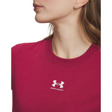 Under Armour Womens Rival Core T-Shirt In Ruby