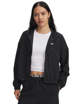 Under Armour Womens Rival Woven Jacket In Black