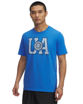 Under Armour College Crest Logo Short Sleeve T-Shirt In Blue