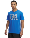Under Armour College Crest Logo Short Sleeve T-Shirt In Blue
