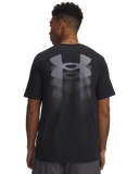 Under Armour Mens Blur Logo Short Sleeves T-Shirt In Black