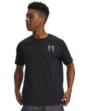 Under Armour Mens Blur Logo Short Sleeves T-Shirt In Black