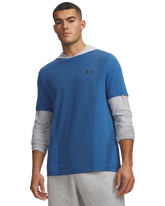 Under Armour Mens Vanish Seamless Short Sleeves T-Shirts In Aegean Blue