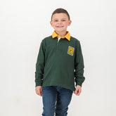 Old School Sa Supporters Kids Ls Rugby Jersey Green