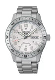 Seiko 5 Sports Field Series Compass Bezel Automatic Watch In White