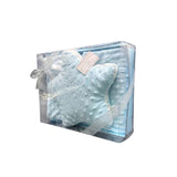 Mothers Choice Gift Box Sherpa Blanket & Pillow Set In Blue
