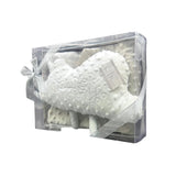 Mothers Choice Gift Box Sherpa Blanket & Pillow Set In Grey