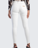 Sissy boy Womens Alex Mid-Rise Bumbooster Jeans In White
