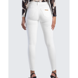 Sissy boy Womens Alex Mid-Rise Bumbooster Jeans In White
