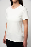 Polo Womens Bella Embroidered T-Shirt In Off White