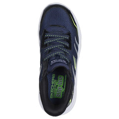 Skechers Boys Meteor Lights Sneaker In Navy