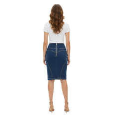 Freddy Womens Wrup Skirt In Denim Blue