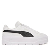 Puma Womens Karmen Classic Sneakers In White/Black/Gray