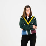 Old School Sa Supporters Flag Ls Rugby Jersey Green