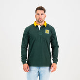 Old School Sa Supporters Classic Ls Rugby Jersey Green
