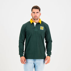 Old School Sa Supporters Classic Ls Rugby Jersey Green