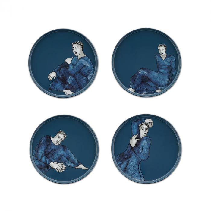 Carrol Boyes Side Plate Set Of 4-Indigo Blues – Sedgars SA
