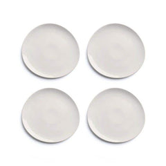 Side Plate Set 4-Organic-White