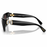 Swarovski Womens Cat Eye Crystal Sunglasses In Black