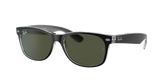 Ray-Ban New Wayfarer Rb2132 605255 Unisex Sunglasses In Black