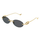 Valentino V Logo Oval Womens Sunglasses In Gold