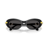 Swarovski Womens Oval Sunglasses In Black