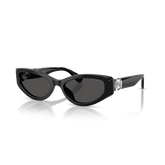 Swarovski Womens Narrow Cat Eye Sunglasses In Black