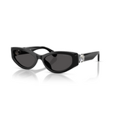 Swarovski Womens Narrow Cat Eye Sunglasses In Black