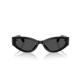 Swarovski Womens Narrow Cat Eye Sunglasses In Black