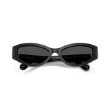 Swarovski Womens Narrow Cat Eye Sunglasses In Black