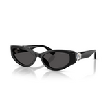 Swarovski Womens Narrow Cat Eye Sunglasses In Black
