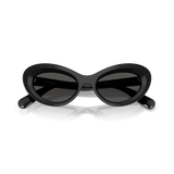 Swarovski Womens Narrow Oval Sunglasses In Black