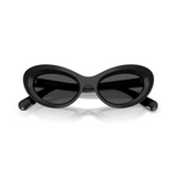 Swarovski Womens Narrow Oval Sunglasses In Black