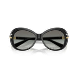 Swarovski Womens Oversized Round Sunglasses In Black