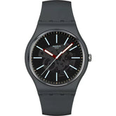 Swatch Unisex Cobblestone Street Watch In Dark Grey