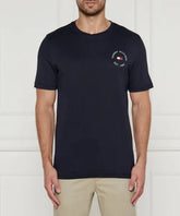 Tommy Hilfiger Mens Roundle Logo Chest Tee T-Shirts In Navy