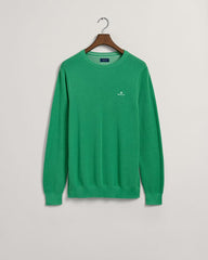 Gant Mens Cotton Pique Sweatshirt In Green