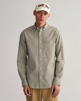 Gant 344237 Reg Poplin Gingham Shirt Green