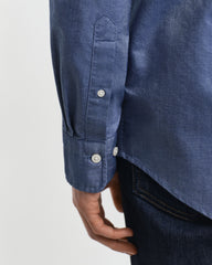 Gant Mens Regular Fit Classic Oxford Long Sleeve Shirt Blue