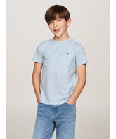 Tommy Hilfiger Boys Cotton Regular Fit T-Shirt In Blue