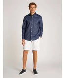 Tommy Hilfiger Mens Solid Heritage Oxford Rf Shirt In Navy