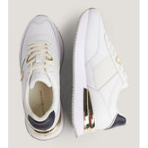 Tommy Hilfiger Elevated Feminine Runner Shoes Gold White