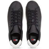 Tommy Hilfiger Mens Low Cupsole Shoes Black And White