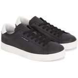 Tommy Hilfiger Mens Low Cupsole Shoes Black And White